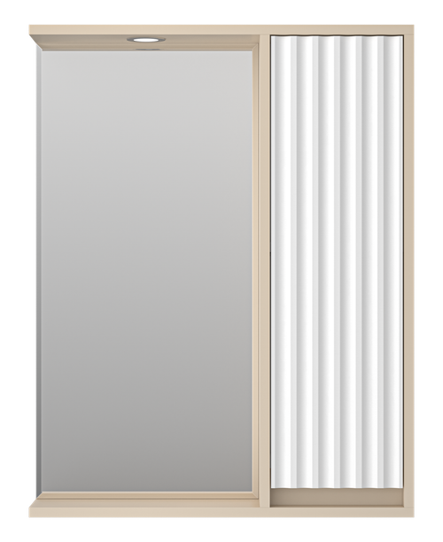 Зеркальный шкаф Brevita Balaton 65 правый (белый, бежевый)