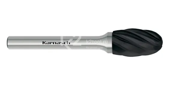 Борфреза твердосплавная Karnasch форма E, 3х6х3х38 мм, насечка HP-7 по алюминию, покрытие Black-Tec, арт. 11.5045-010