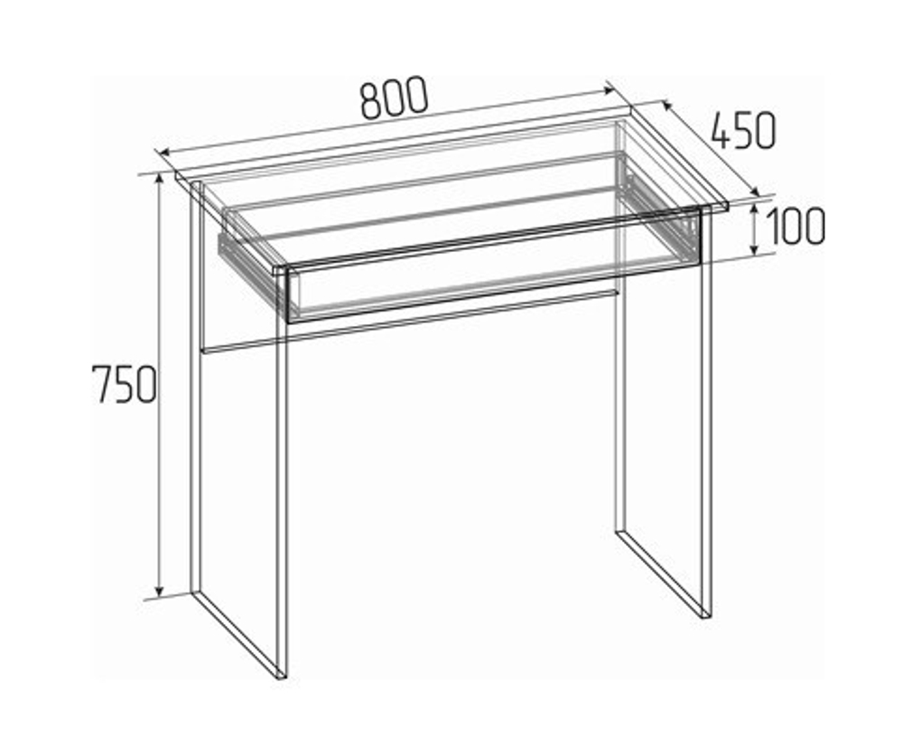 Стол компьютерный, белый