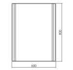 Зеркало Azario Aldo 60 см LED-00002528 с подсветкой