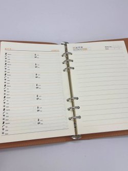 Блокнот-органайзер А5 в линейку на кольцах 80 л черный бархат (5923-1)