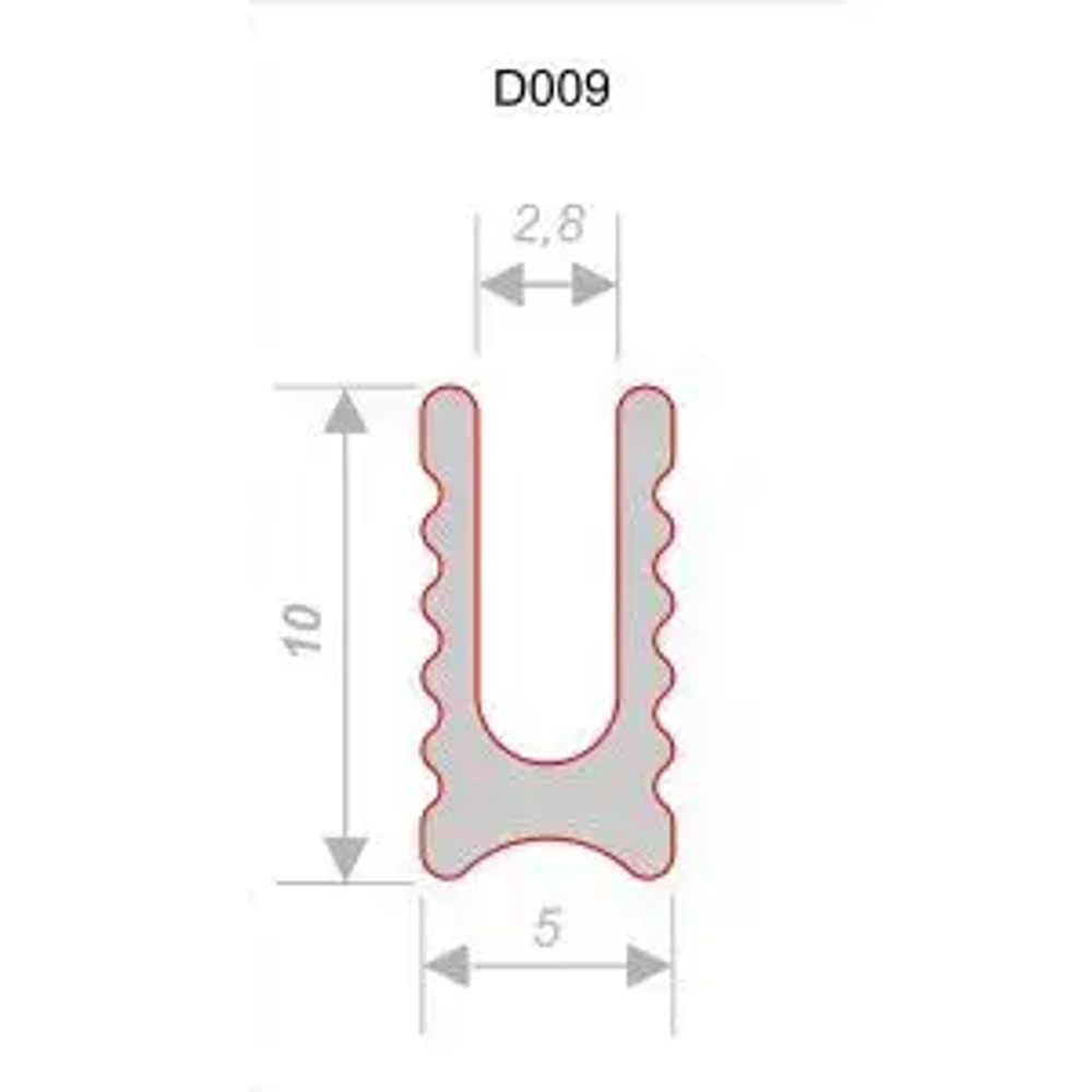 Разделительный профиль D009 анодированный бронзовый