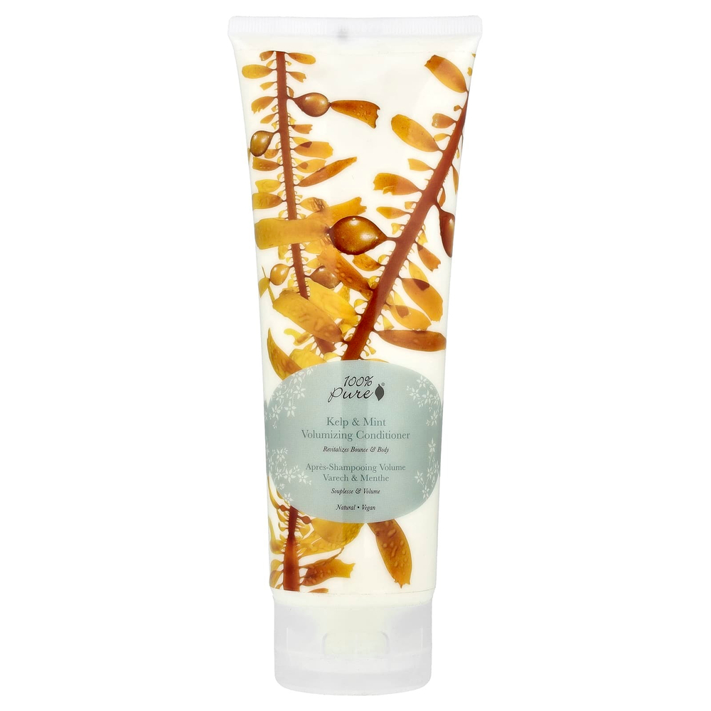100% Pure, Кондиционер для увеличения объема Kelp & Mint, 236 мл (8 жидк. Унций)