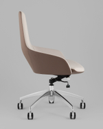 Кресло офисное TopChairs Soulo светло-серый, коричневый