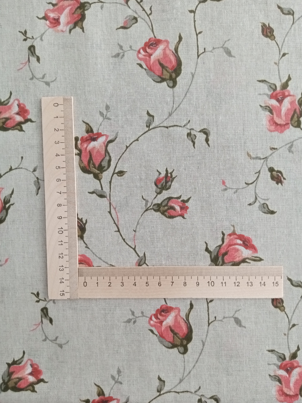 Ткань бязь плательная, рис. "Розы", ширина 150 см, арт. 215