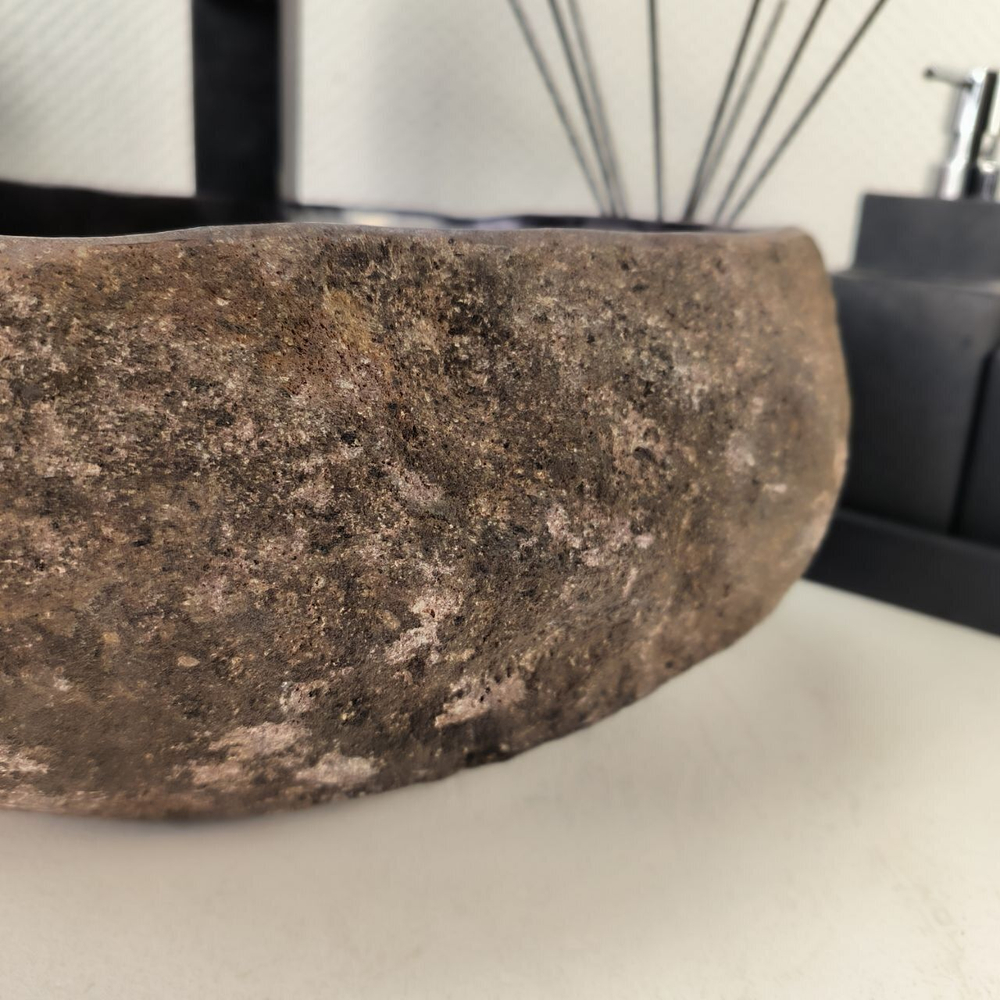 Каменная раковина из речного камня RS-05082 (46*35*14) 0861 из натурального камня