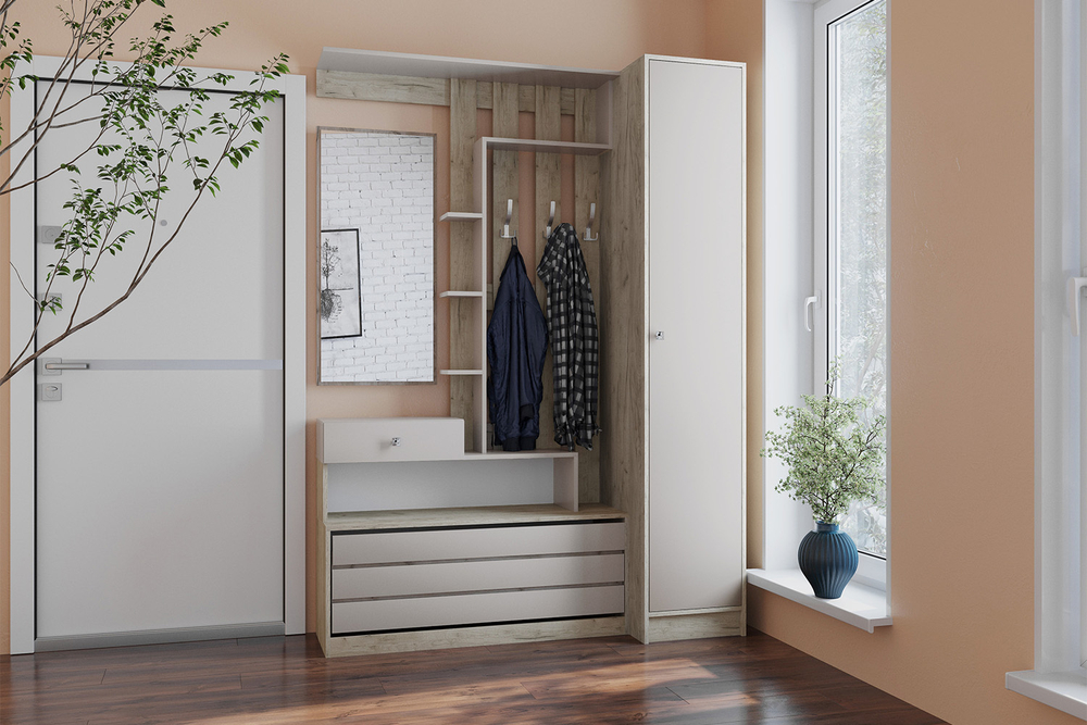 Центральная секция Ямайка ЯПЦС-1, Дуб крафт серый, Кашемир