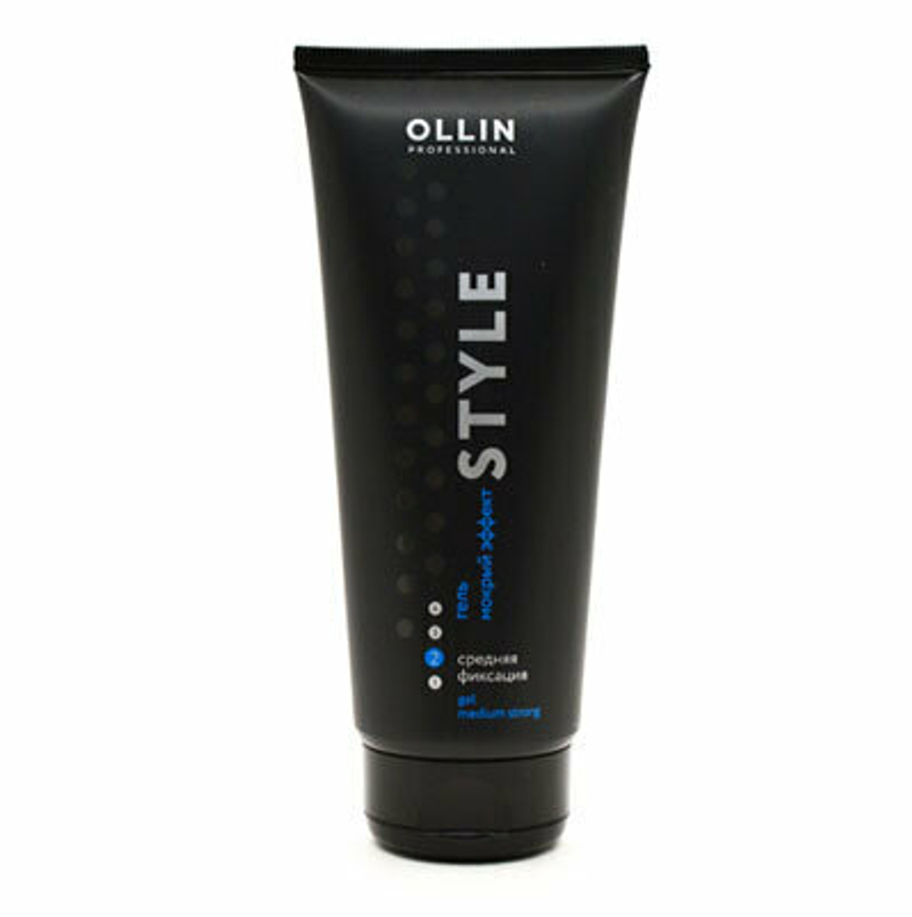 OLLIN STYLE Гель "мокрый эффект" средней фиксации 200мл/ Wet Gel Medium