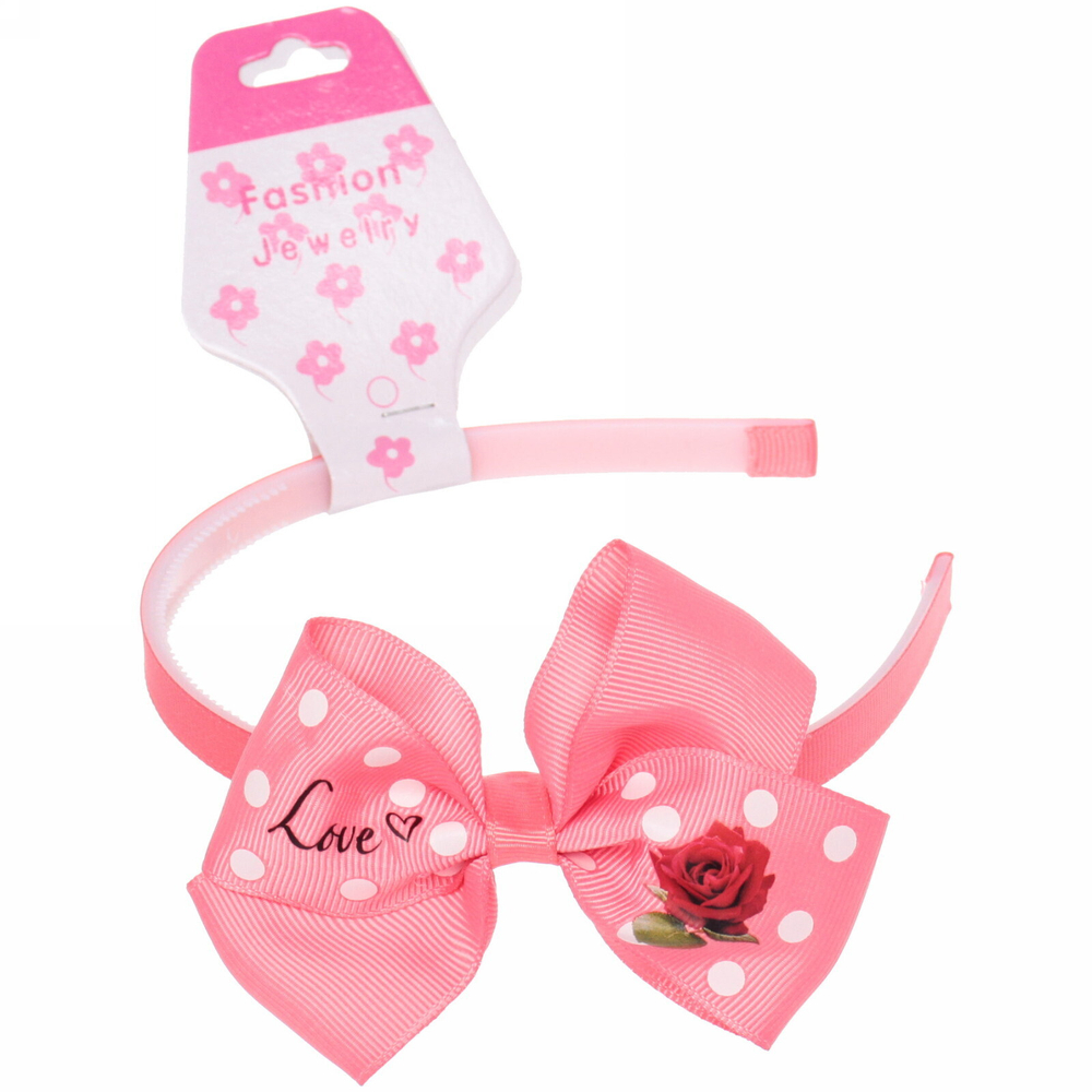 Ободок для волос детский на блистере «Rapunzel- Love of flowers», микс 6 цветов, 1 см