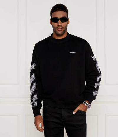 Худи Pixel diag skate OFF-WHITE - черный(OMBA054F 24FLE003)