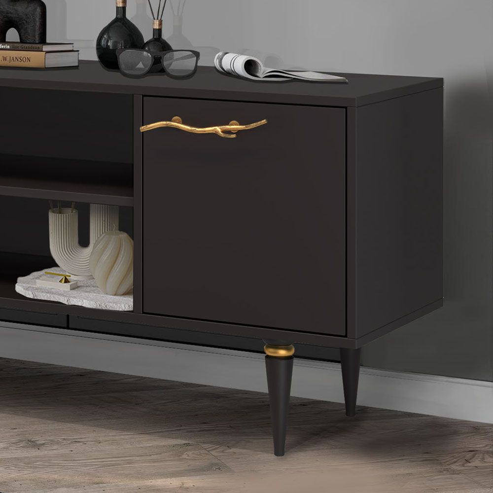 Тумба под ТВ Арт Колор matte 117см Классик Сильвер Терпкий коричневый матовый