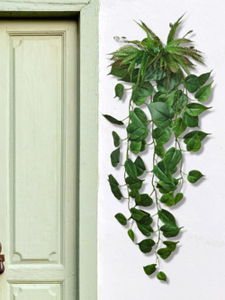 Искусственная Зелень ампельная декоративная в настенном кашпо