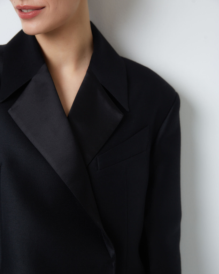 Жакет из шелка и шерсти Диор черный