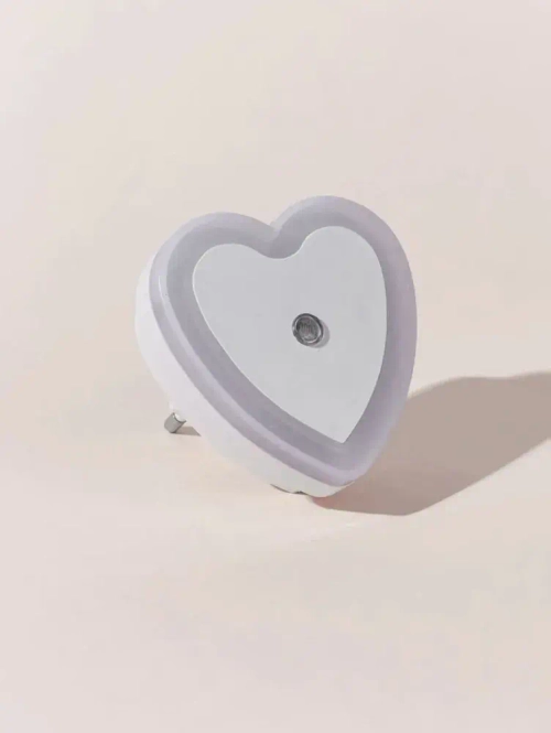 Светодиодный ночник с датчиком света LED, белый с включением от розетки