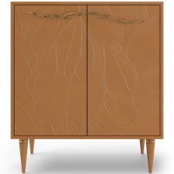 Комод Арт Колор leaves Классик Голд с 2 полками Томленый оранжевый