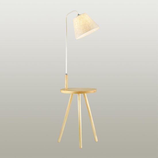 4667/1F HALL ODL20 443 светлое дерево/рогожка Торшер E27 1*60W 220V KALDA