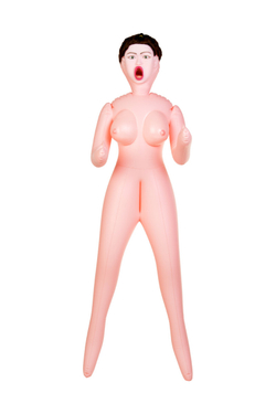 Кукла надувная Dolls-X by TOYFA Violet, брюнетка, с тремя отверстиями, кибер вставка: вагина