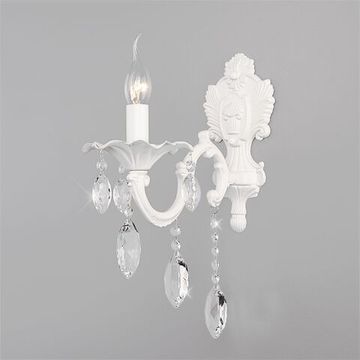 10108/1 / настенный светильник / белый/прозрачный хрусталь Strotskis