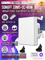 Умный Zigbee выключатель Sonoff ZBM5-1C-86W