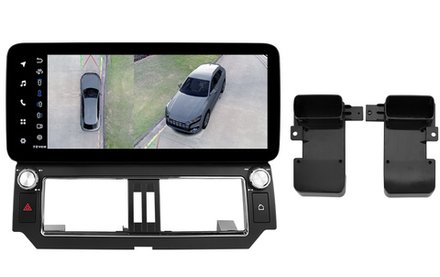 Магнитола для Toyota Land Cruiser Prado 150 2013-2017 (рамка F1) - Teyes LUX ONE 360 монитор 12.3" 2K QLED на Android 10, CarPlay, 4G SIM-слот, 6/128 ГБ, 4 камеры в комплекте