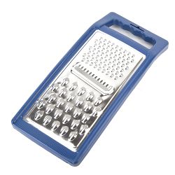 Терка 25*11*1см. (2вида) (нержавеющая сталь, пластик) (упаковочный пакет)