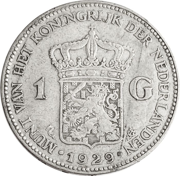 1 гульден 1929 Нидерланды
