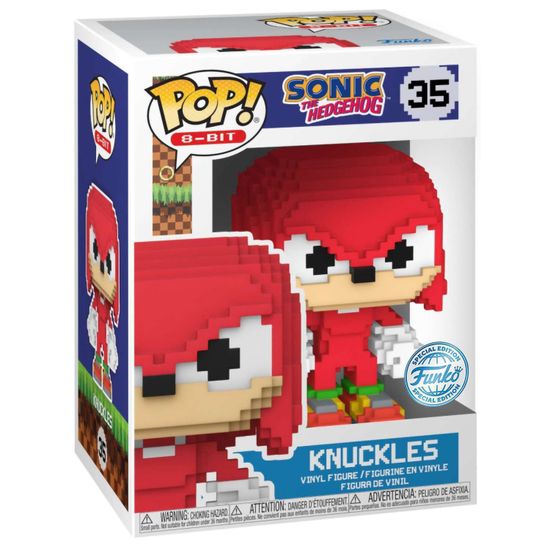Фигурка Funko POP! 8-Bit Sonic the Hedgehog Knuckles (Exc) (35) 83034 / Фигурка Фанко ПОП! по мотивам серии игр "Sonic the Hedgehog", Наклз