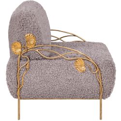 Кресло Нимфея Серый Бронза