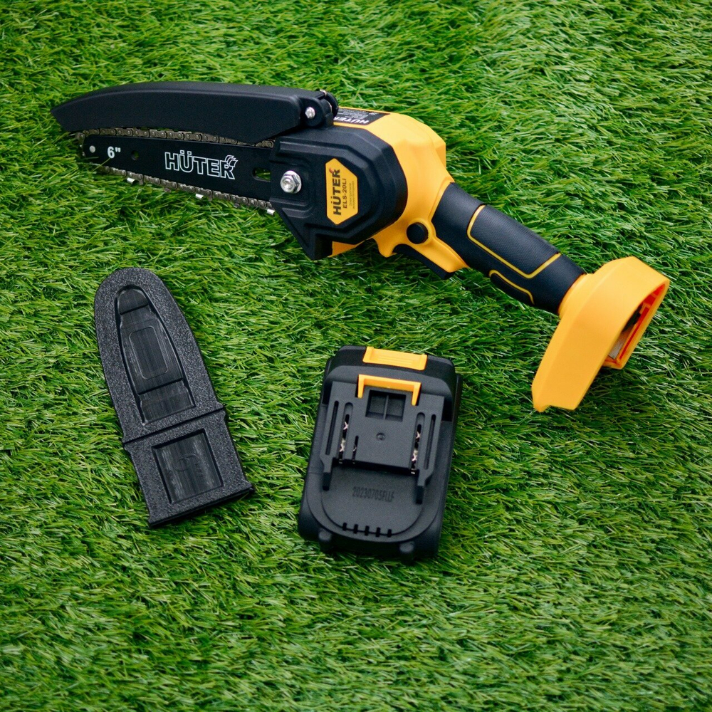 Электропила Huter ELS-20Li, аккумуляторная, прорезиненная рукоять