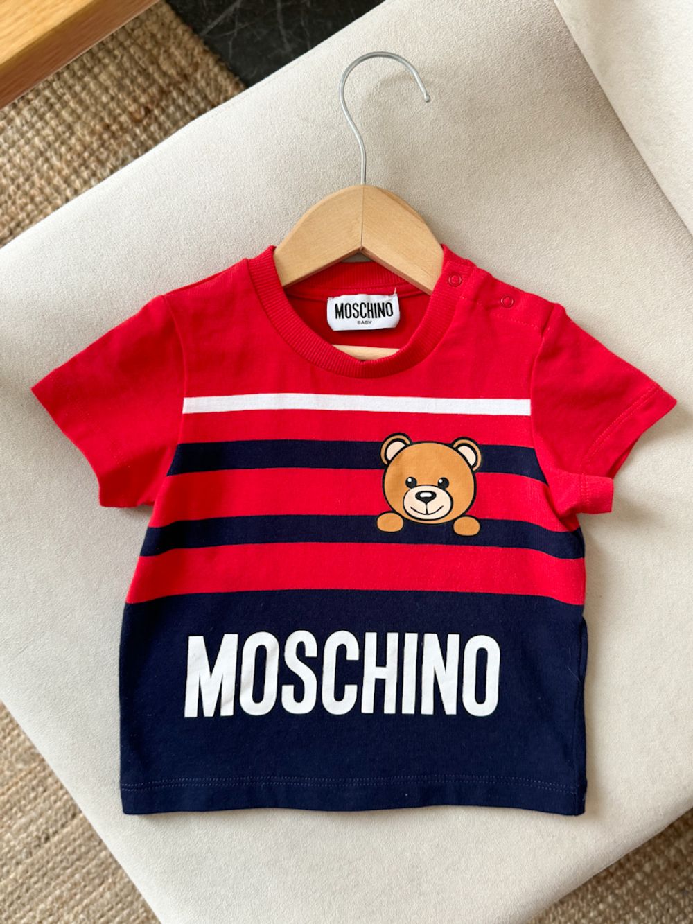 Хлопковая футболка  Moschino, 80