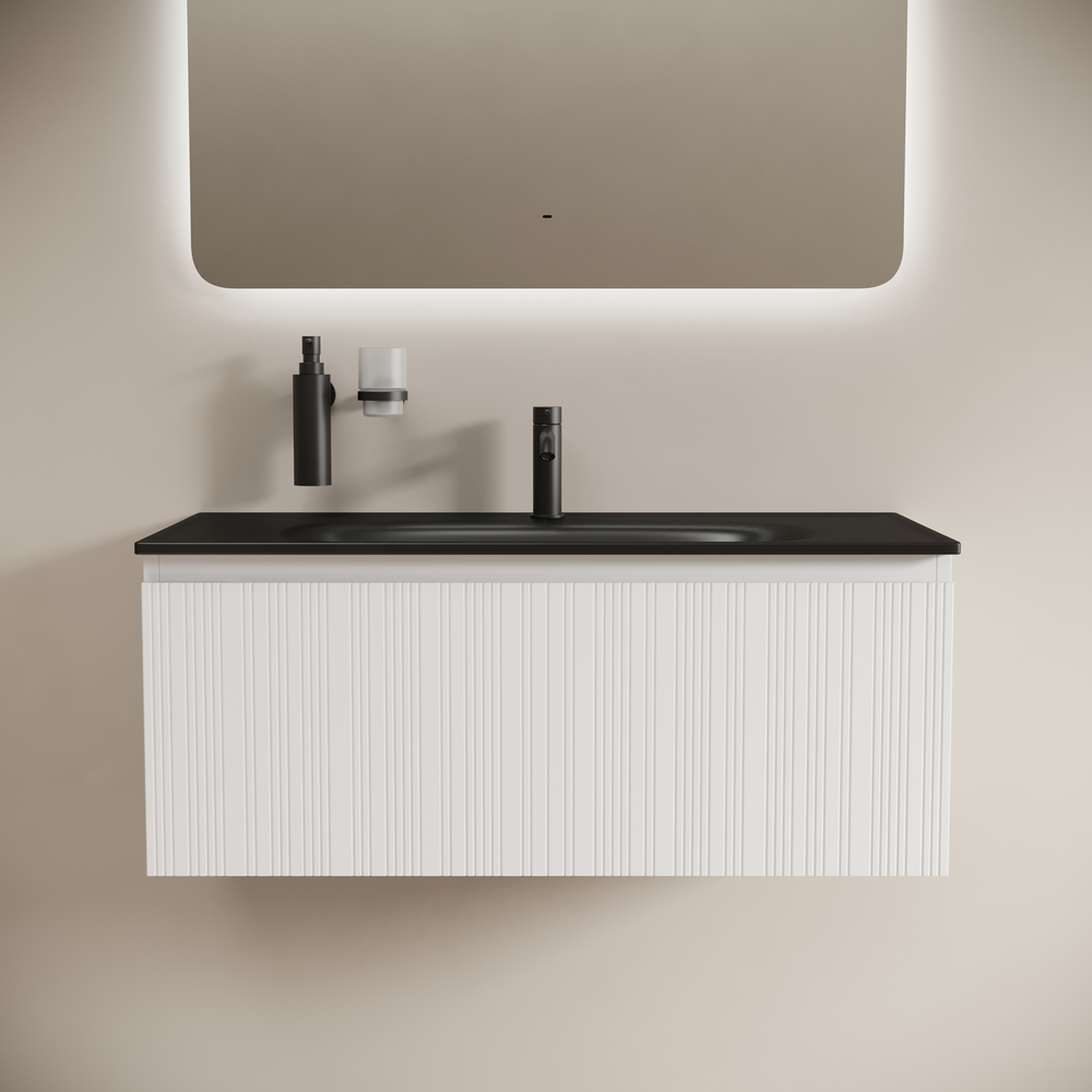 Тумба подвесная Sancos Code 990х453х400, c одним ящиком оснащенным доводчиками, цвет белый , арт. CD100W