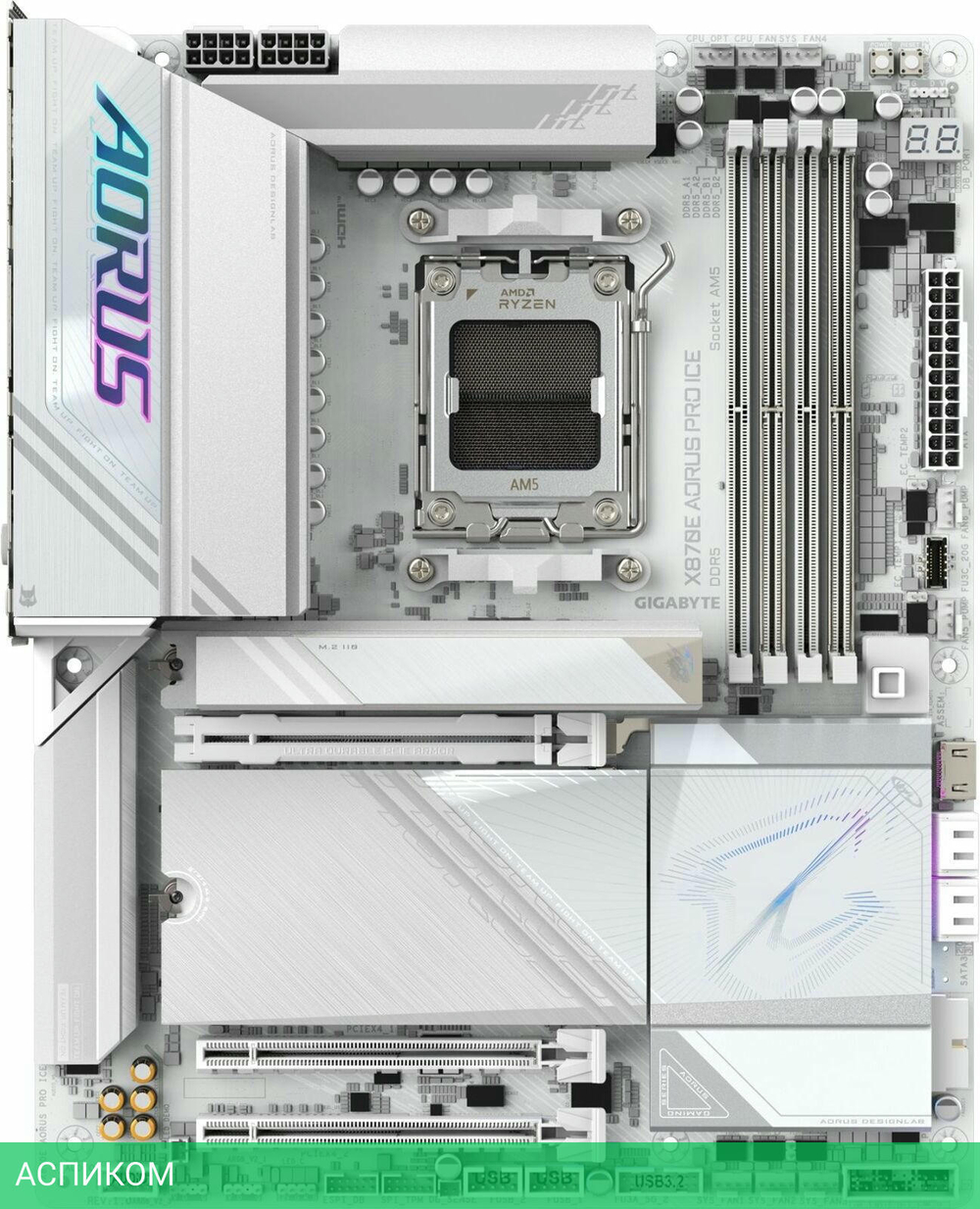 Материнская плата GigaByte X870E Aorus Pro Ice