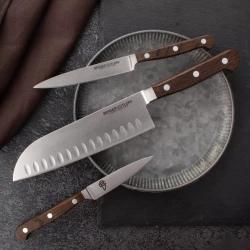 Нож поварской Сантоку 18см Berger Cutlery Classic Smoked Oak