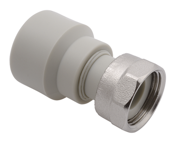 Муфта с накидной гайкой FV Plast 25х3/4" «плоское уплотнение c прокладкой» (для ХВ) (226025)