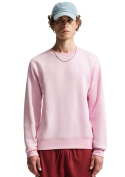 Мужская теннисная кофта Nike Club Fleece Crew - pink foam/white