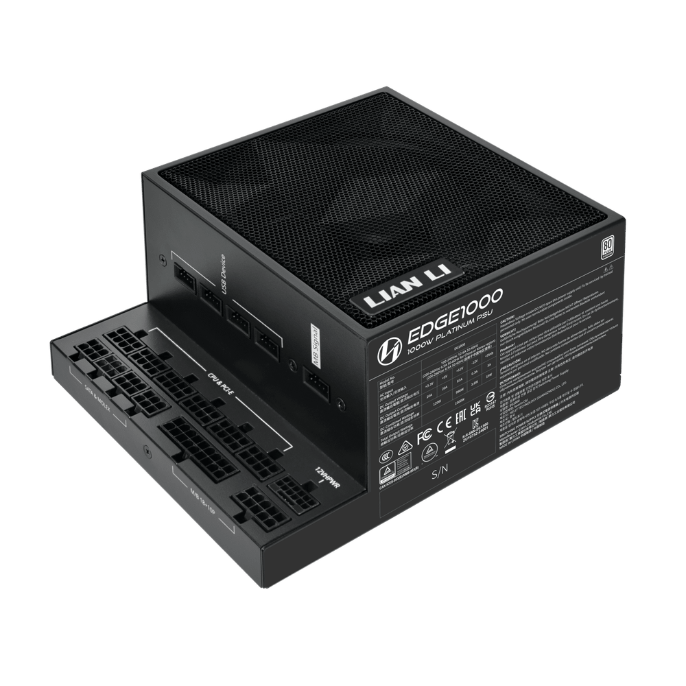 Блок питания Lian Li 1000W, EG1000, Full Modular, 80+ PLATINUM, КПД 92%, Черный, G9P.EG1000.BE00.EU