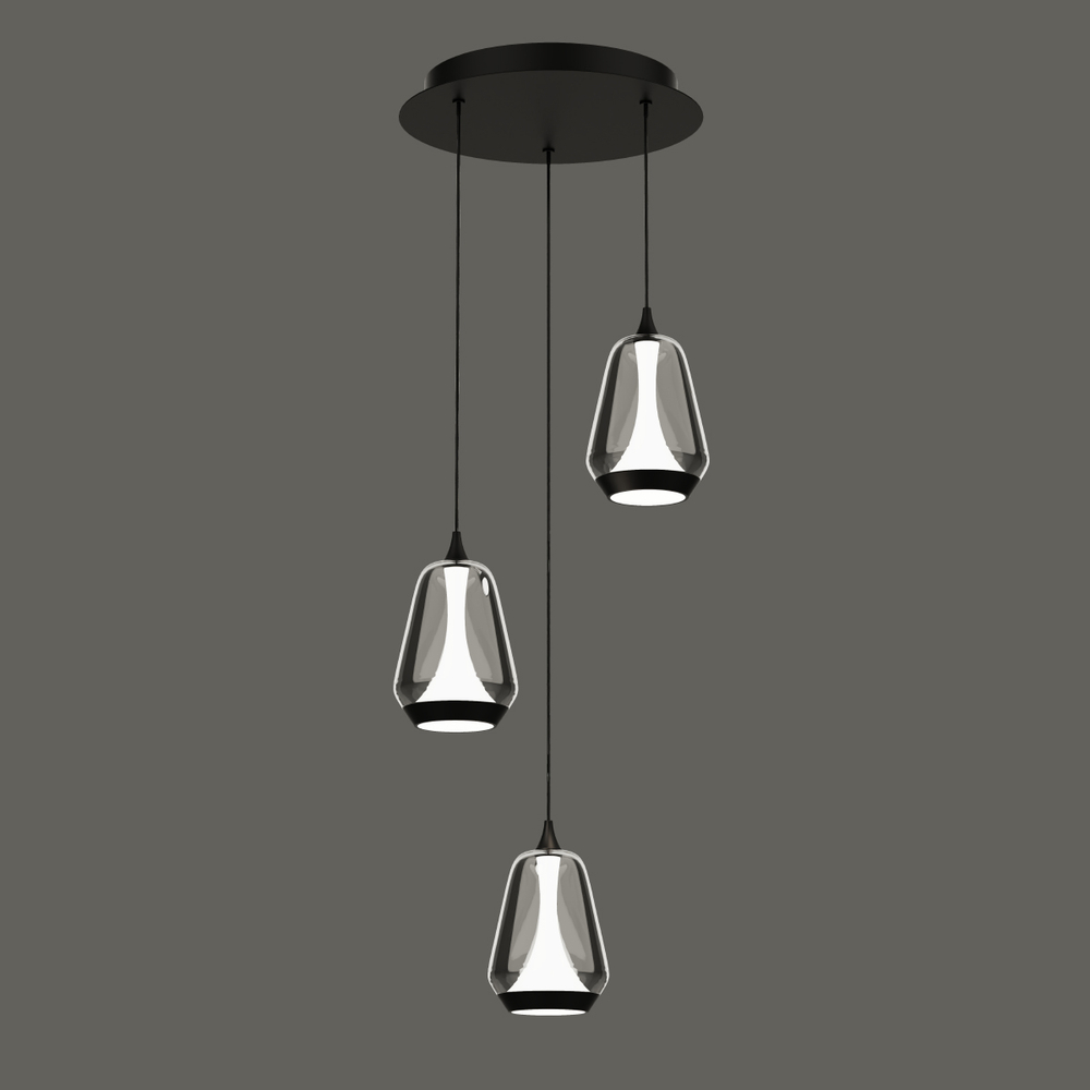 Подвесной светильник MD24001011-3A black/smoky