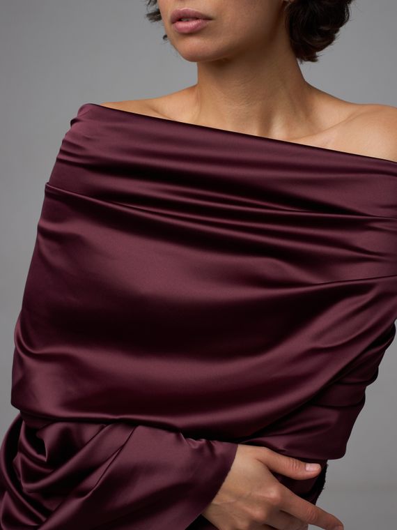 Атлас-стрейч бельевой арт. 1007, Китай, слива