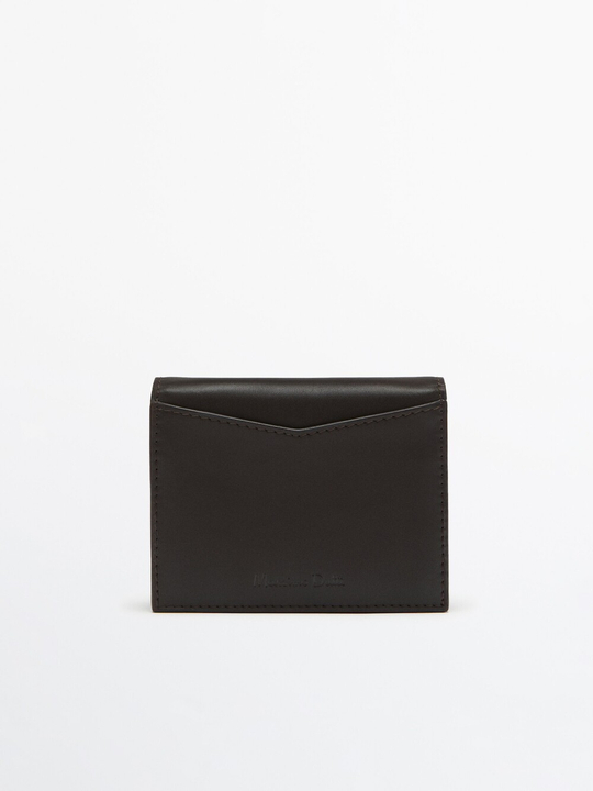 Massimo Dutti Кожаный кошелек, коричневый