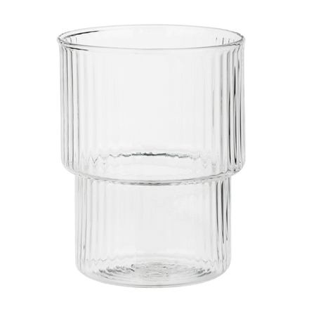 MILLIMI Набор стаканов Астра 300 мл, 4 шт, стекло, рифленый