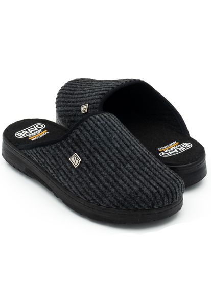 508M | "Ivan Zima" | Мужские тапочки-сабо (серый вельвет)