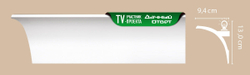 Плинтус потолочный гладкий DECOMASTER A202 (130*94*2000мм)