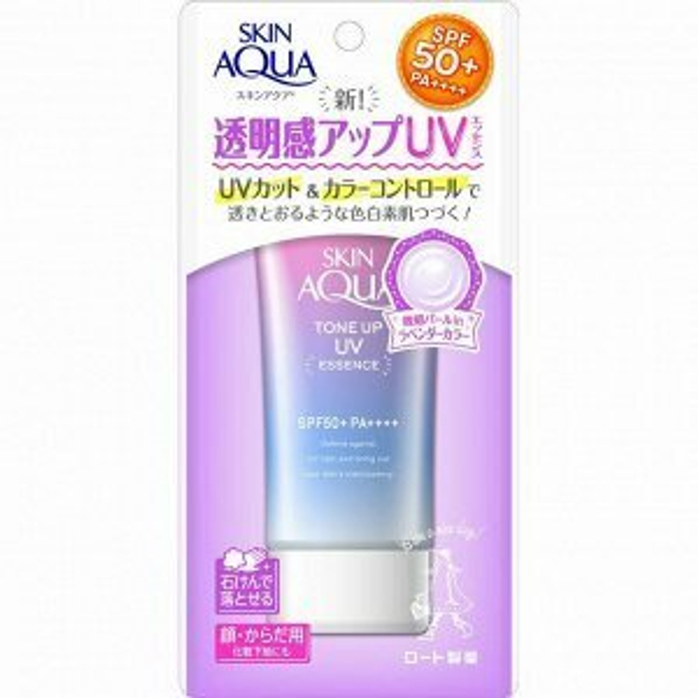 ROHTO SkinAqua Tone Up UV Essence — санскрин для цветокоррекции кожи