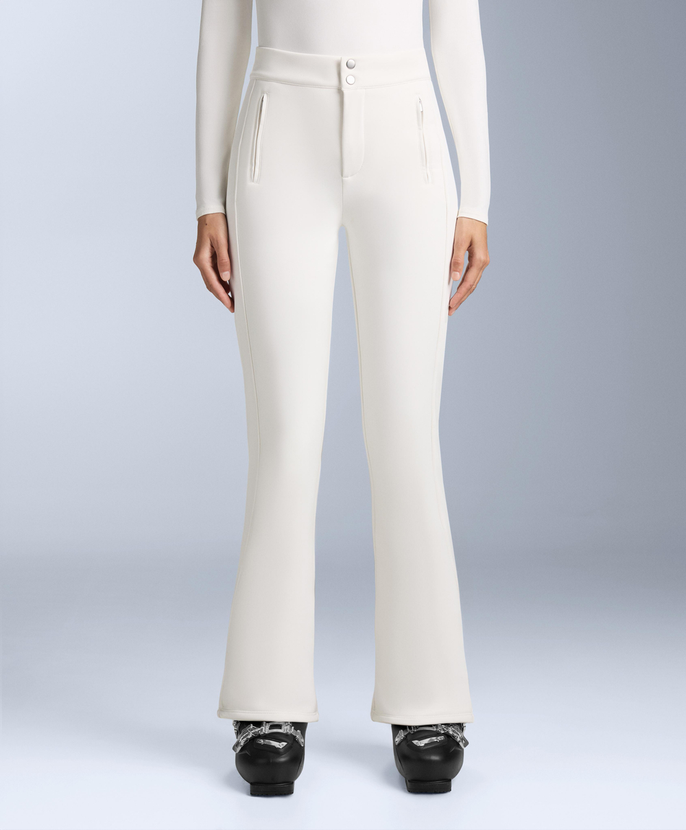 OYSHO Водонепроницаемые расклешенные брюки SKI полной длины, белый