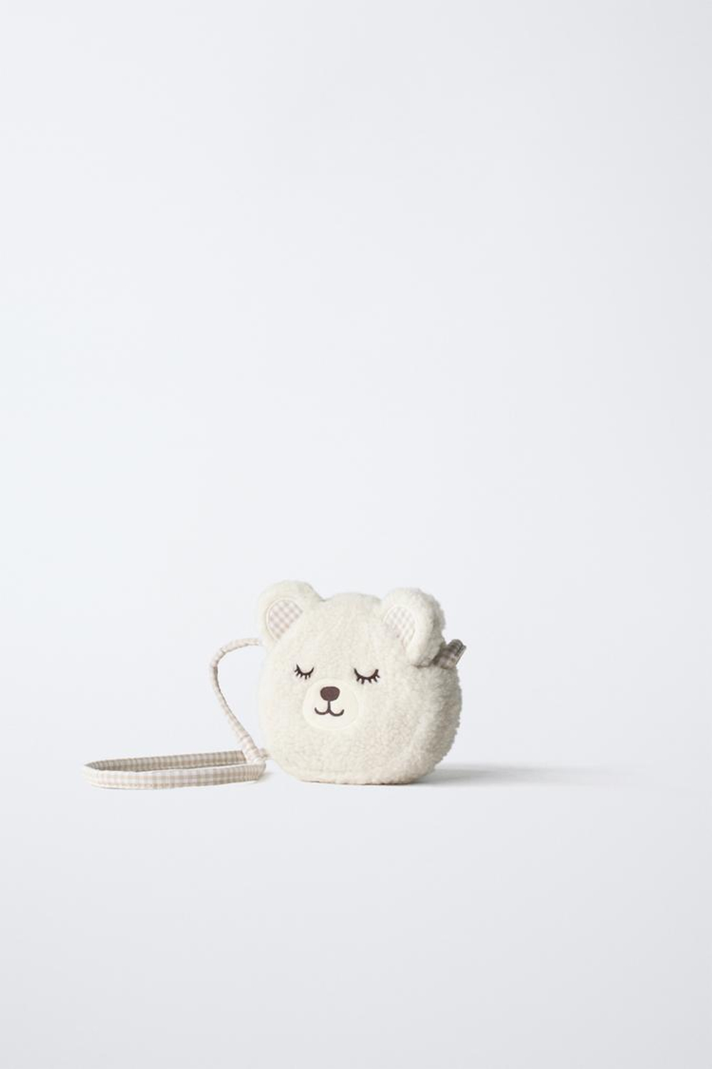 ZARA СУМКА-МЕДВЕЖОНОК ЧЕРЕЗ ПЛЕЧО, ЭКРЮ