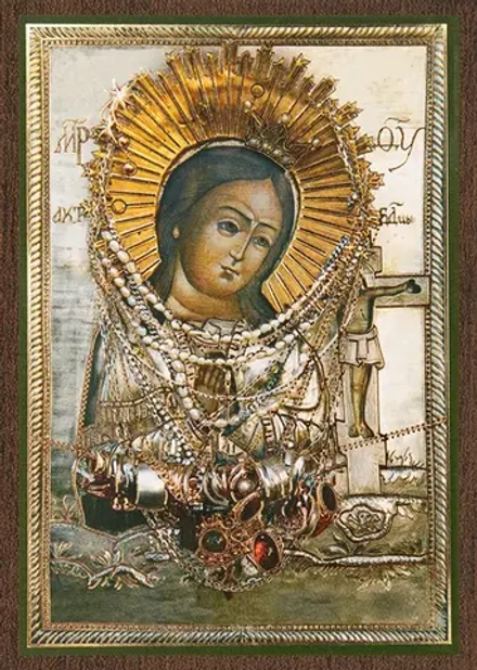 Икона БМ "Ахтырская" 6х9 на МДФ-6