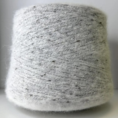 RIBES TWEED - Di.Ve S.p.A.; 38% альпака superfine, 31% вискоза, 31% п/а; 300м/100гр; col. 010434, цвет: светло-серая на черной основе