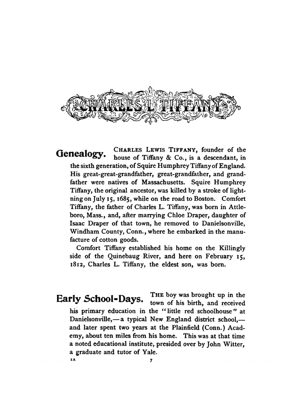 Charles L. Tiffany and the house of Tiffany & Co | George Frederic Heydt Tiffanympany
