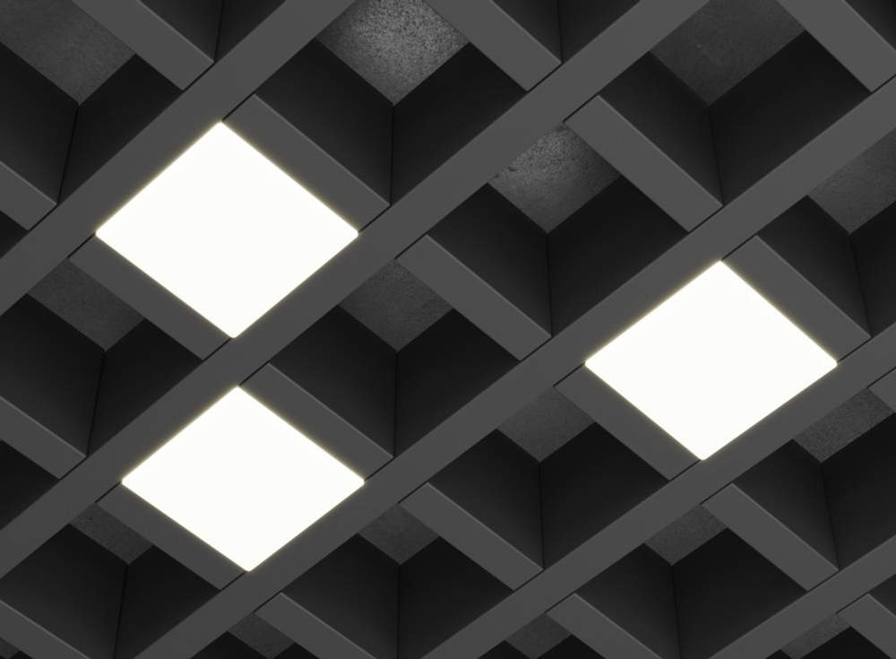 Светильник LED FTP Грильято Домино х3 50х50 (35х35) 6Вт 3000К IP20 330Лм DARKLUM
