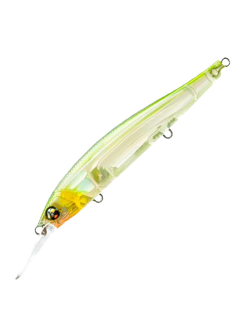 Воблер для рыбалки Duel L-Bass Jerkbait 110SF F1238 #HWS, 110 мм, 15 г, медленно всплывающий, минноу